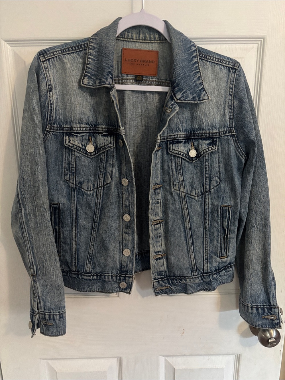 Lucky Brand Faded Light Blue Denim Jacket